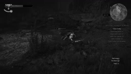first frame of Witcher3_1920x1080_60p_8b_mono_q50_L4.1M_buf20M_2.28Mbps.ivf